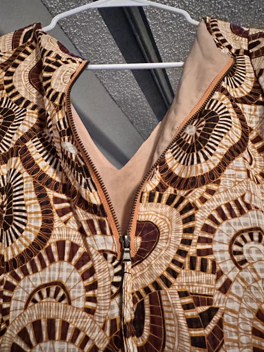 Marie Oliver NWOT Abstract Print Zip Front Midi Dress Size Small - Picture 10 of 11